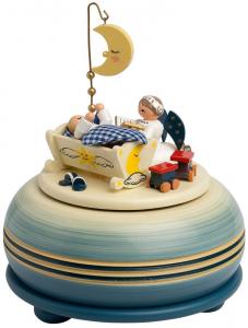 Spieldose Gute Nacht blau - Original KWO Olbernhau