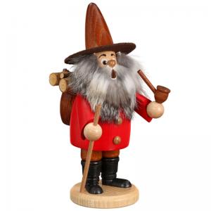 DWU Räuchermann Wichtel Holzsammler rot