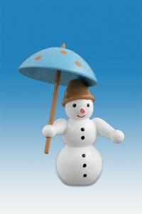 Schneemann mit Schirm