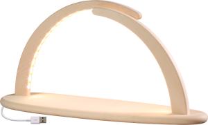 LED Lichterbogen aus Holz 42x21cm mit USB unbestückt - mit Netzstecker
