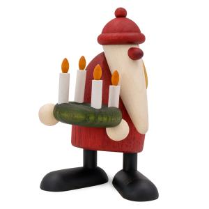 Weihnachtsmann mit Adventskranz
