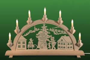 Lichterbogen Weihnachtsmann einfach klein LED