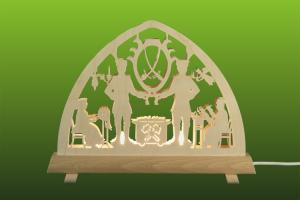 Leuchter doppelt, Schneeberger Motiv LED