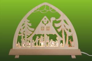 Leuchter doppelt, Waldhaus LED