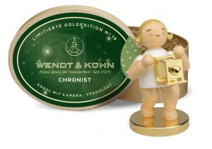Wendt & Kühn Goldedition Nr.19 Der Chronist, Engel mit Kamera in Spanschachtel, limitiert